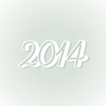 Vector paper label happy new year 2014 - illustrationのイラスト素材