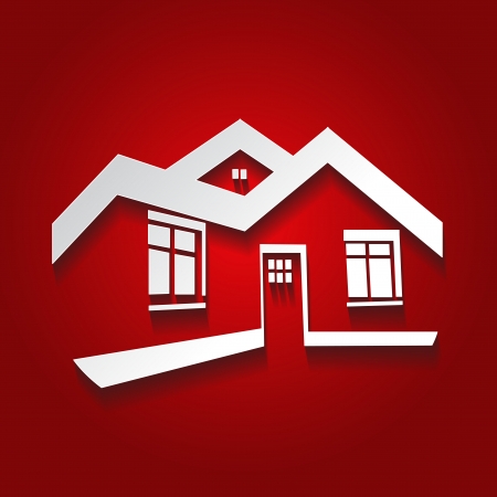 Vector symbol of home, house icon, realty silhouetteのイラスト素材