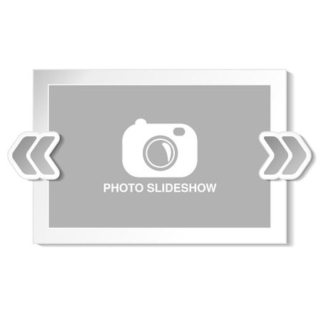 Vector frame for website slideshow, presentation or series of projected images, photographic slides or online photo album layout - illustrationのイラスト素材