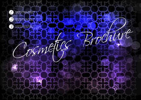 Vector black blue purple background with star design for cosmetic brochure - illustrationの写真素材