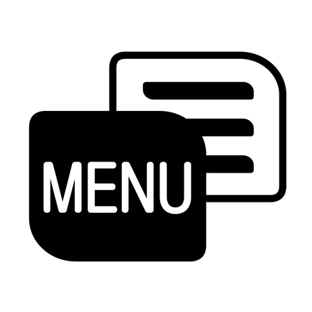Vector black menu icon isolated on white background. Simple symbol for navigation. Button for more use. - illustrationのイラスト素材