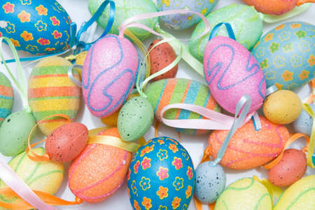 plenty of colorful Easter eggs background