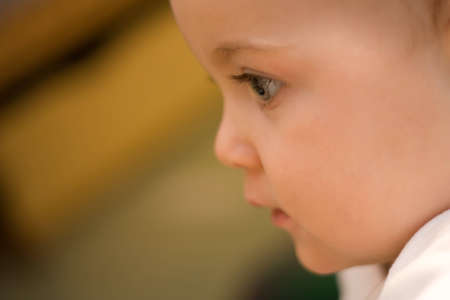 portrait of a little baby boy, shallow depth of fieldの写真素材