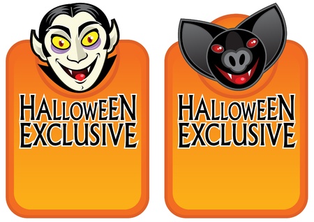 Halloween Exclusive Character Labels のイラスト素材