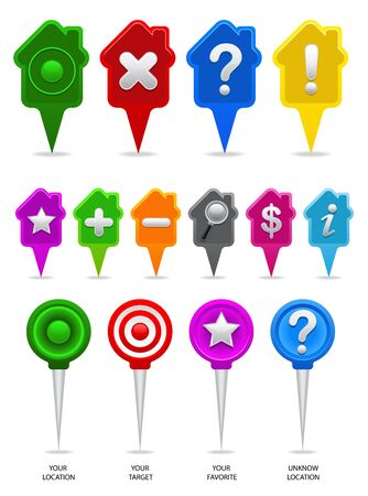 GPS map icons / needlesのイラスト素材
