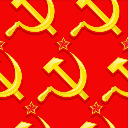 Sovietic Seamless Pattern / Wallpapaerのイラスト素材