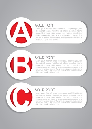 A B C Options Vector Labelsのイラスト素材
