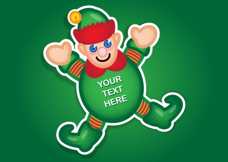 Santa s Elf stickerのイラスト素材