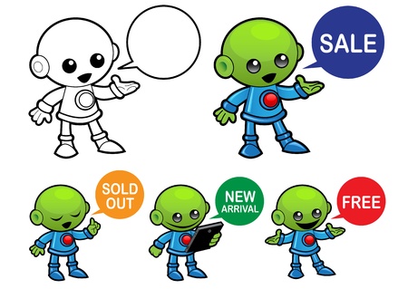 Alien Character Promotingのイラスト素材