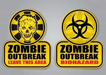 Zombie Outbreak Biohazard warning signalsのイラスト素材