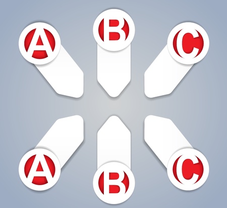 ABC progress icons in Whiteのイラスト素材