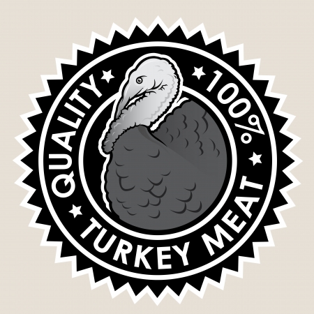 Turkey Meat Quality 100% Sealのイラスト素材