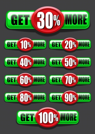 Get more, banners / labels / iconsのイラスト素材