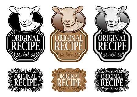 Original Recipe Lamb version vertical sealのイラスト素材
