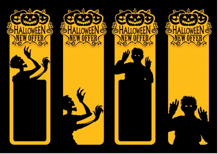 Zombie Halloween New Offer Labelsのイラスト素材