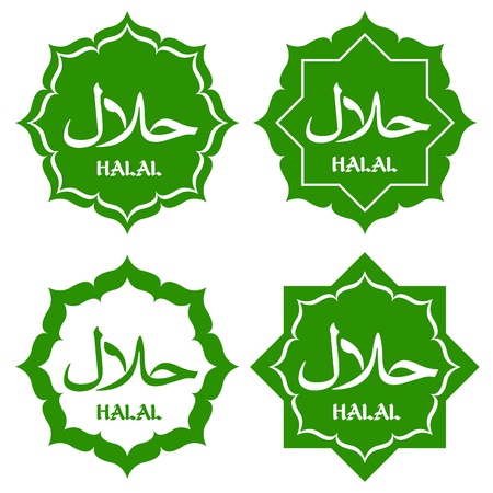 Halal Products Certified Sealのイラスト素材