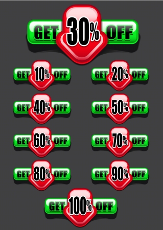 Get Percent Off Arrow Down Banner   Iconsのイラスト素材