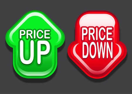 Price Up   Price Down Arrow Iconsのイラスト素材