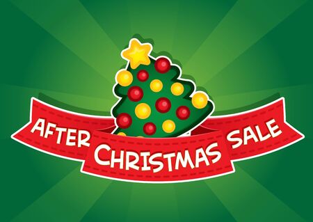 After Christmas Sale Bannerのイラスト素材