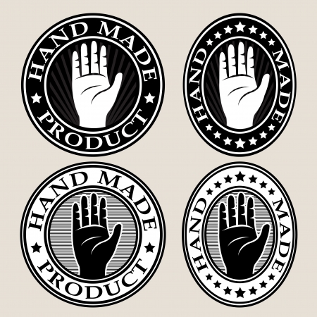 Hand Made Seal / Labelのイラスト素材