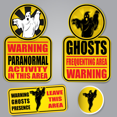 Warning Ghosts Signsのイラスト素材