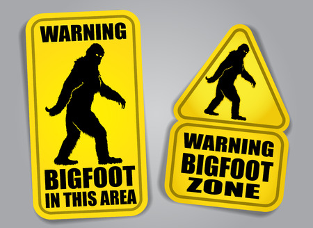 Bigfoot Warning Signsのイラスト素材