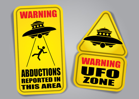 Warning UFO Signsのイラスト素材