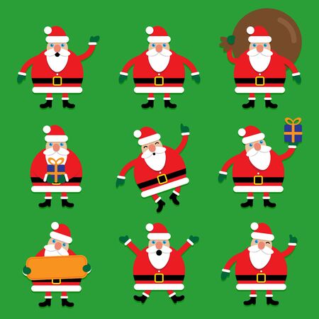 Santa Claus Character Setのイラスト素材