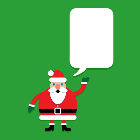 Santa Claus Character with Talking Bubbleのイラスト素材