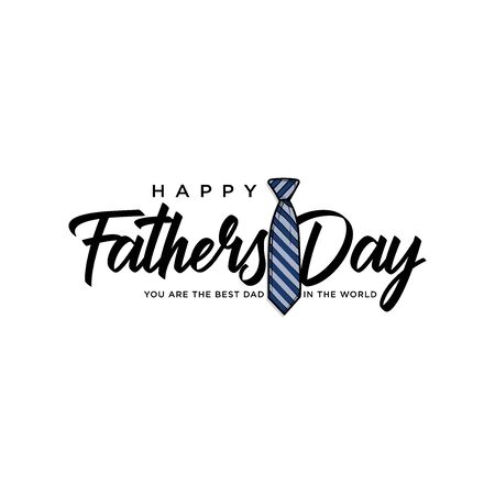 Happy Fatherâs Day Calligraphy greeting card.のイラスト素材