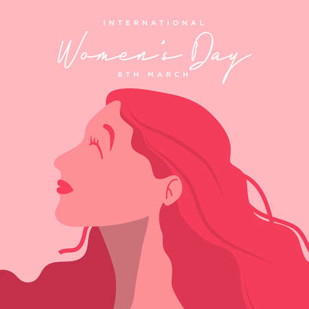 8 march, International Women's Day. Vector template with lettering design. Vector illustrationの写真素材