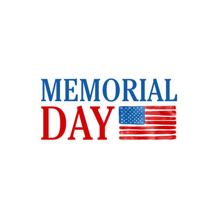 Happy Memorial Day background. National american holiday illustration. Vector Memorial day greeting cardのイラスト素材