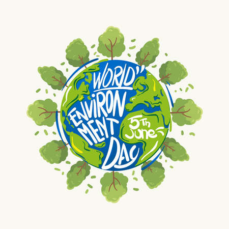 World Environment Day vector illustration graphic of good for greeting card, banner, background, template.のイラスト素材