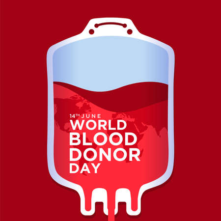 World Blood Donor Day illustration vector graphic of perfect for greeting card, background, invitation, madicine, web, icon, simple wallpaper, ornamentのイラスト素材