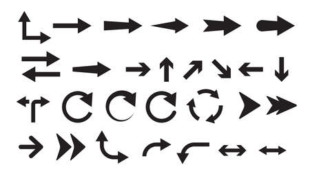Arrows big black set icons. Arrow icon. Arrow vector collection. Arrow. Cursor. Modern simple...