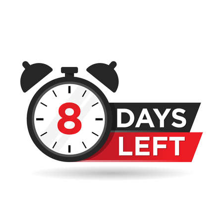 Day Left art vector design illustrationのイラスト素材