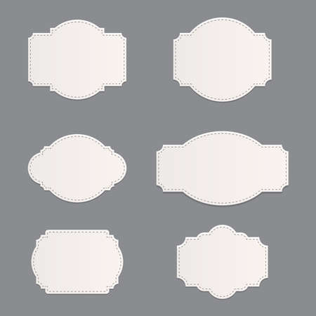 set of vintage labels old fashion. banner illustration vector.のイラスト素材