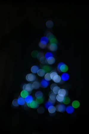 Christmas lights bokehの写真素材