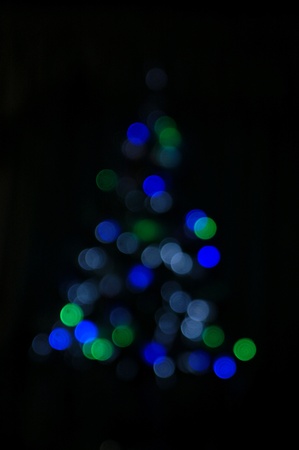 Christmas lights bokehの写真素材