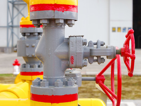 Oil/gas pipeline on fireのeditorial素材