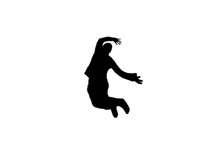 Jumping silhouetteのイラスト素材