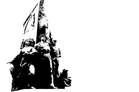 Revolutionary statues at Tiananmen Squareのイラスト素材