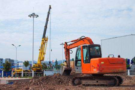 Crane at construction site