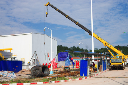 Crane at construction siteのeditorial素材