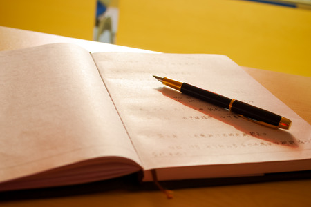 notebook and penのeditorial素材