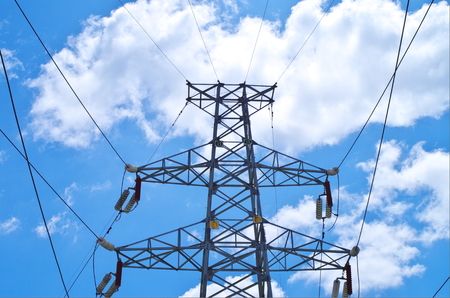 Electricity pylonsの写真素材