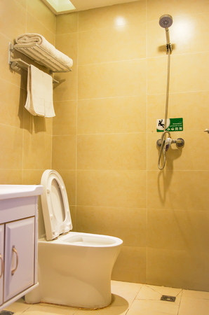 bathroom in the hotelのeditorial素材