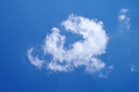 blue sky and white cloudsの写真素材