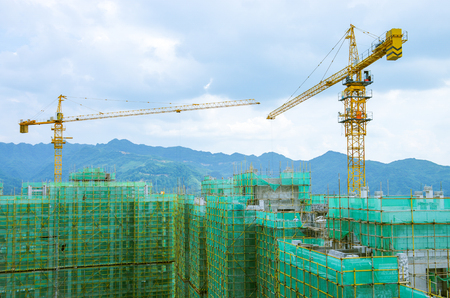 Construction of buildingsの写真素材