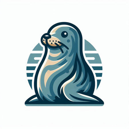 seal mascot on white background. vector illustration. eps 10のイラスト素材
